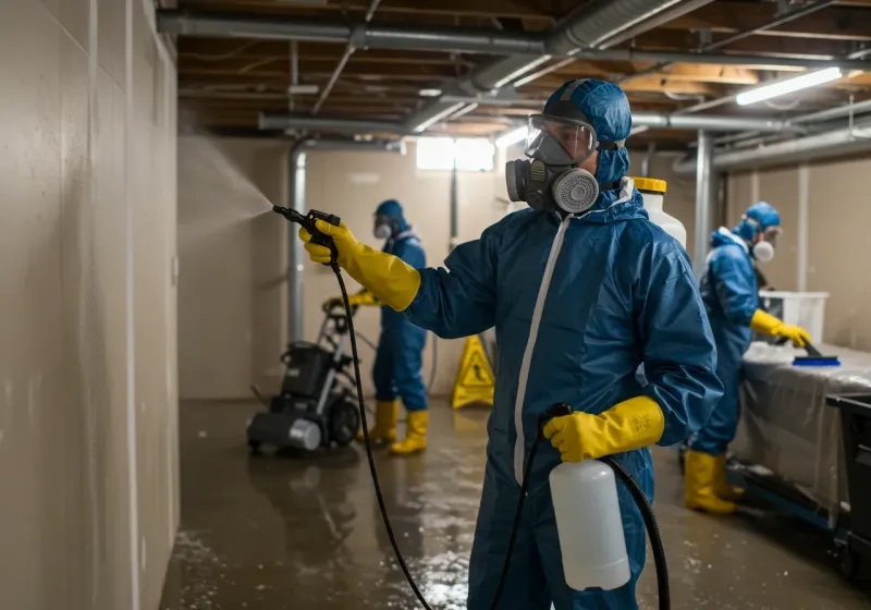 Basement Sanitization and Antimicrobial Treatment process in Fyffe, AL